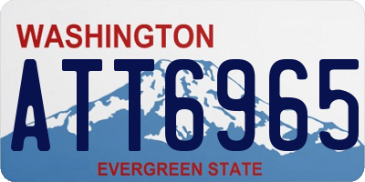 WA license plate ATT6965