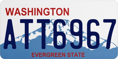 WA license plate ATT6967