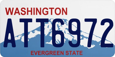 WA license plate ATT6972