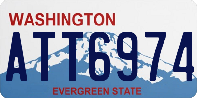 WA license plate ATT6974
