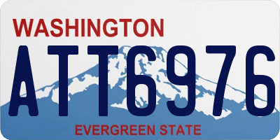 WA license plate ATT6976