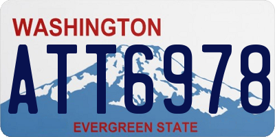 WA license plate ATT6978