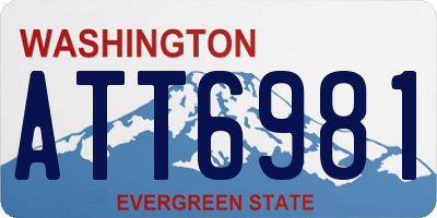 WA license plate ATT6981