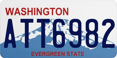 WA license plate ATT6982