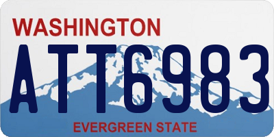 WA license plate ATT6983