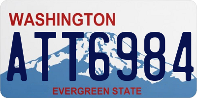 WA license plate ATT6984