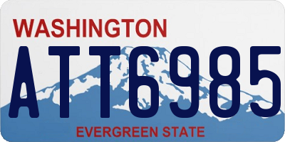 WA license plate ATT6985