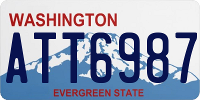 WA license plate ATT6987