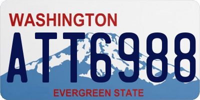 WA license plate ATT6988