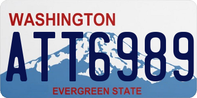 WA license plate ATT6989