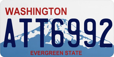WA license plate ATT6992