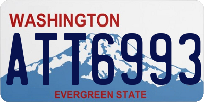 WA license plate ATT6993