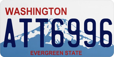 WA license plate ATT6996