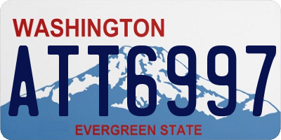 WA license plate ATT6997