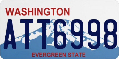 WA license plate ATT6998