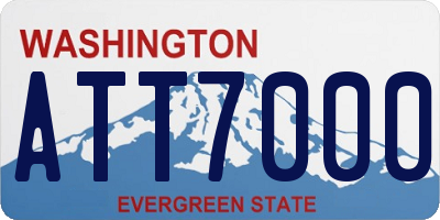 WA license plate ATT7000