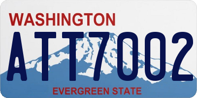 WA license plate ATT7002