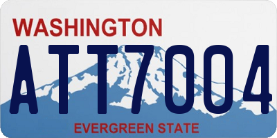 WA license plate ATT7004