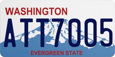 WA license plate ATT7005