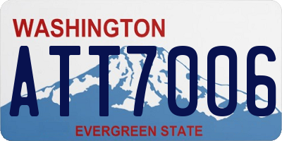 WA license plate ATT7006