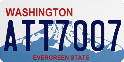 WA license plate ATT7007