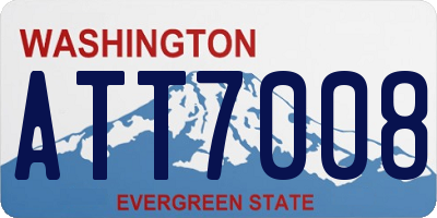 WA license plate ATT7008