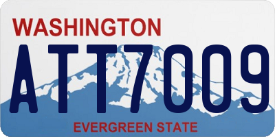 WA license plate ATT7009