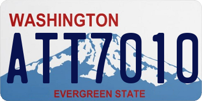 WA license plate ATT7010