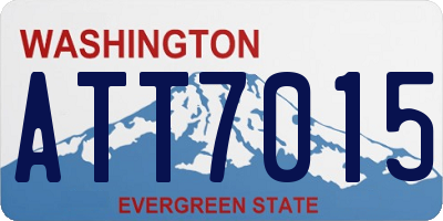 WA license plate ATT7015