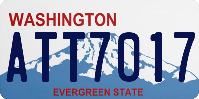 WA license plate ATT7017