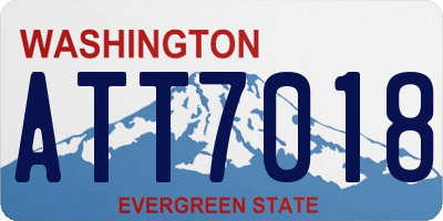 WA license plate ATT7018