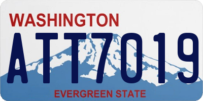 WA license plate ATT7019