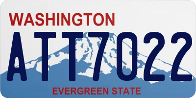 WA license plate ATT7022