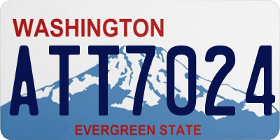 WA license plate ATT7024