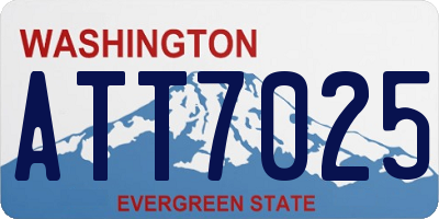 WA license plate ATT7025