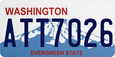 WA license plate ATT7026