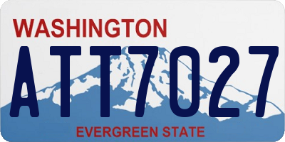 WA license plate ATT7027