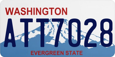 WA license plate ATT7028