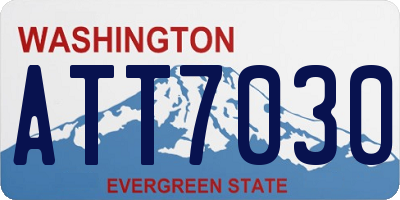 WA license plate ATT7030