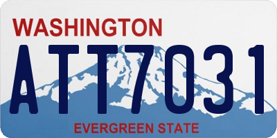 WA license plate ATT7031