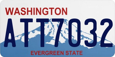 WA license plate ATT7032