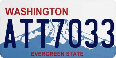 WA license plate ATT7033