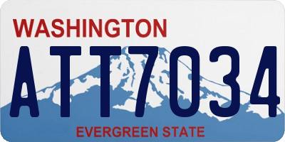 WA license plate ATT7034