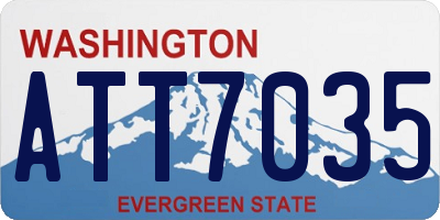 WA license plate ATT7035