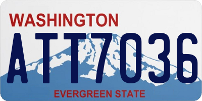 WA license plate ATT7036