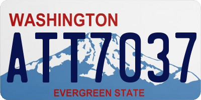 WA license plate ATT7037