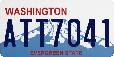 WA license plate ATT7041