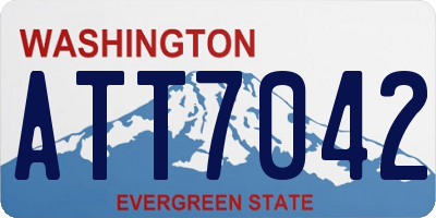 WA license plate ATT7042