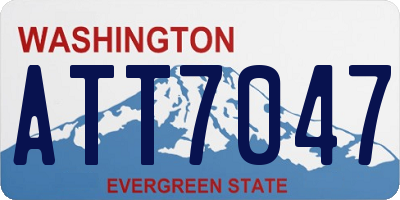 WA license plate ATT7047