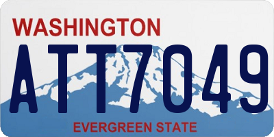 WA license plate ATT7049